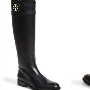 Tory Burch Ashlynn Black Riding Boot - Wide Calf